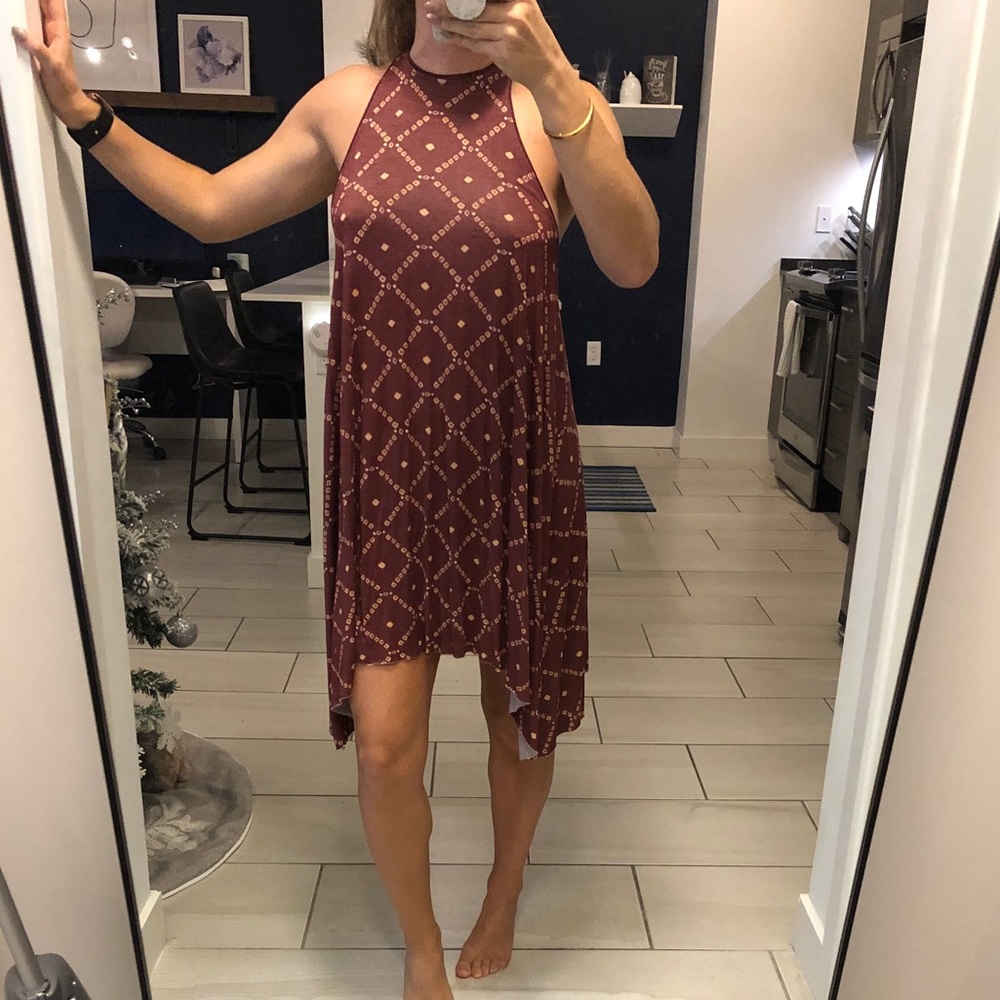 Dark red dress